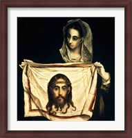 Framed St.Veronica with the Holy Shroud