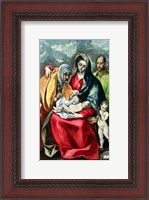 Framed Holy Family with St.Elizabeth
