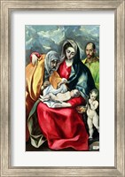 Framed Holy Family with St.Elizabeth