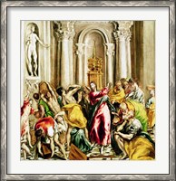 Framed Jesus Driving the Merchants from the Temple