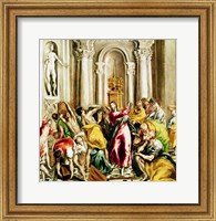 Framed Jesus Driving the Merchants from the Temple