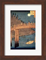 Framed Kyoto Bridge by Moonlight