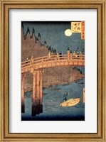 Framed Kyoto Bridge by Moonlight