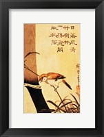 Framed Bird and Bamboo