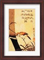 Framed Bird and Bamboo