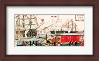 Framed Commodore Perry's Gift of a Railway to the Japanese in 1853