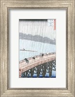 Framed Sudden Shower over Shin-Ohashi Bridge