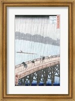 Framed Sudden Shower over Shin-Ohashi Bridge