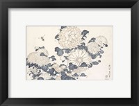 Framed Bee and Chrysanthemums