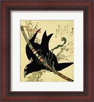 Framed Little Raven with the Minamoto clan sword