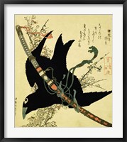 Framed Little Raven with the Minamoto clan sword