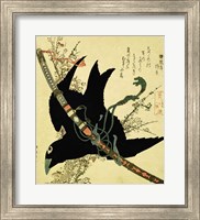 Framed Little Raven with the Minamoto clan sword