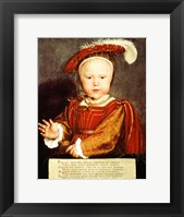 Framed Portrait of Edward VI as a child