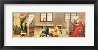 Framed School Teacher is Explaining the Meaning of a Letter to Illiterate Workers 1516