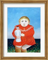 Framed girl with a doll