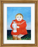 Framed girl with a doll