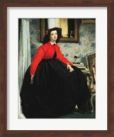 Framed Young Lady in a Red Jacket