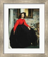 Framed Young Lady in a Red Jacket