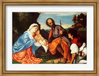 Framed Holy Family and a Shepherd
