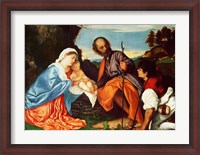 Framed Holy Family and a Shepherd