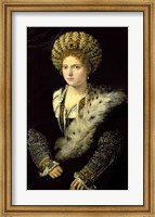 Framed Portrait of Isabella d'Este