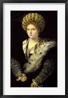 Framed Portrait of Isabella d'Este