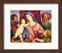 Framed Madonna of the Cherries with Joseph