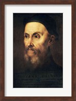 Framed Portrait of John Calvin