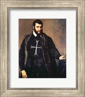 Framed Portrait of a Knight of the Order of Malta