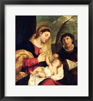 Framed Madonna and Child with SS. Stephen, Jerome and Maurice