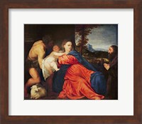 Framed Virgin and Infant with Saint John the Baptist and Donor