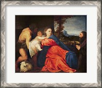 Framed Virgin and Infant with Saint John the Baptist and Donor