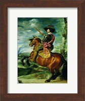 Framed Equestrian Portrait of Don Gaspar de Guzman