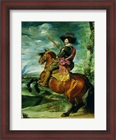 Framed Equestrian Portrait of Don Gaspar de Guzman