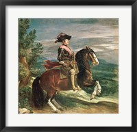 Framed Equestrian Portrait of Philip IV