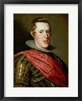 Framed Portrait of Philip IV  in Armour