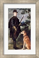 Framed Portrait of Cardinal Infante Ferdinand of Austria with Gun and Dog, 1632