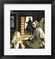 Framed Las Meninas or The Family of Philip IV, c.1656, Detail Center