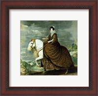 Framed Equestrian portrait of Elisabeth de France