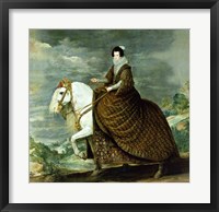 Framed Equestrian portrait of Elisabeth de France