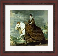 Framed Equestrian portrait of Elisabeth de France