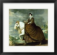 Framed Equestrian portrait of Elisabeth de France