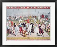 Framed Poster advertising the Barnum and Bailey Greatest Show on Earth