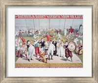 Framed Poster advertising the Barnum and Bailey Greatest Show on Earth