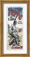 Framed Poster advertising 'La Terre', 1889