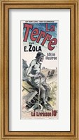 Framed Poster advertising 'La Terre', 1889