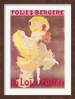 Framed Poster advertising Loie Fuller