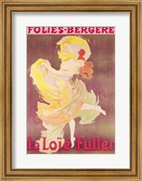 Framed Poster advertising Loie Fuller