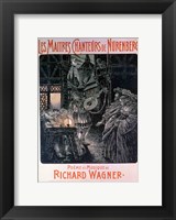 Framed Poster advertising The Master Singers of Nuremberg