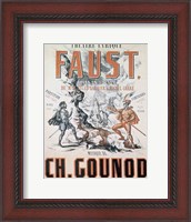 Framed Poster advertising 'Faust', Opera